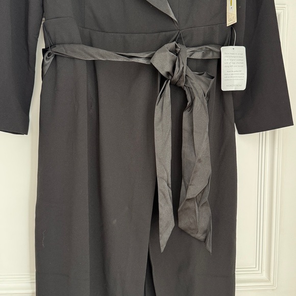 Nordstrom Eliza J Long Sleeve Tuxedo Maxi Gown Black Tie size 14 NWT - Picture 9 of 14